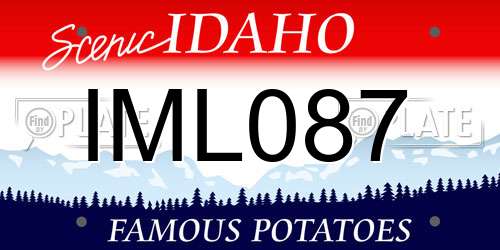 IML087 Idaho License Plate