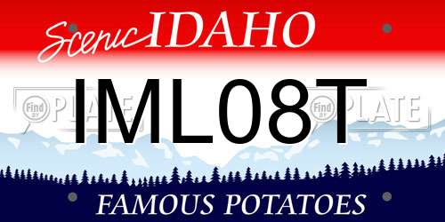 IML08T Idaho License Plate
