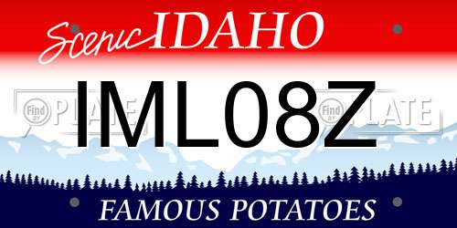 IML08Z Idaho License Plate