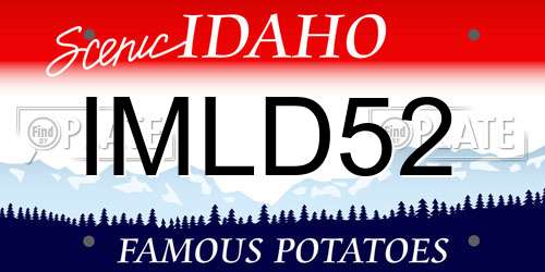 IMLD52 Idaho License Plate