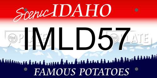 IMLD57 Idaho License Plate