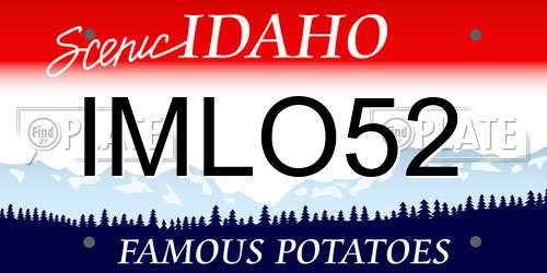 IMLO52 Idaho License Plate