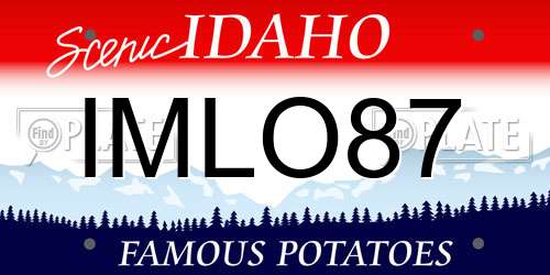 IMLO87 Idaho License Plate