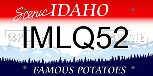 IMLQ52 Idaho License Plate