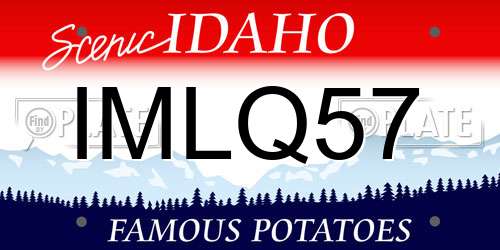 IMLQ57 Idaho License Plate