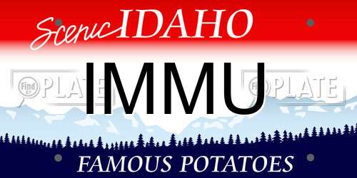 IMMU Idaho License Plate
