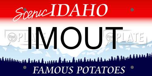 IMOUT Idaho License Plate