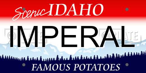 IMPERAL Idaho License Plate