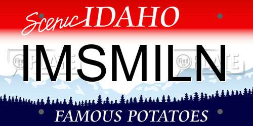 IMSMILN Idaho License Plate