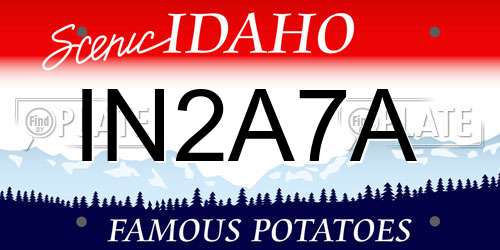 IN2A7A Idaho License Plate