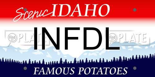 INFDL Idaho License Plate
