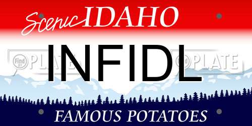 INFIDL Idaho License Plate