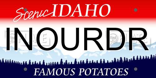 INOURDR Idaho License Plate