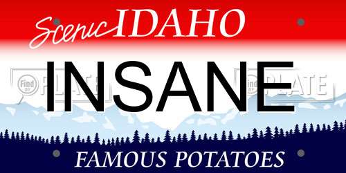 INSANE Idaho License Plate