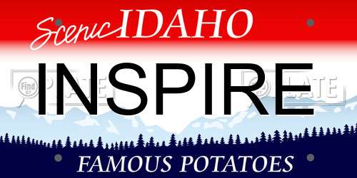 INSPIRE Idaho License Plate