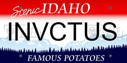 INVCTUS Idaho License Plate
