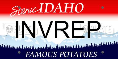 INVREP Idaho License Plate