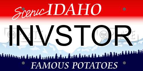 INVSTOR Idaho License Plate