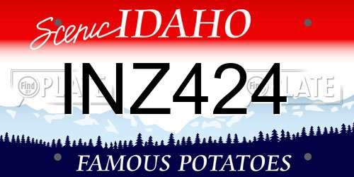 INZ424 Idaho License Plate