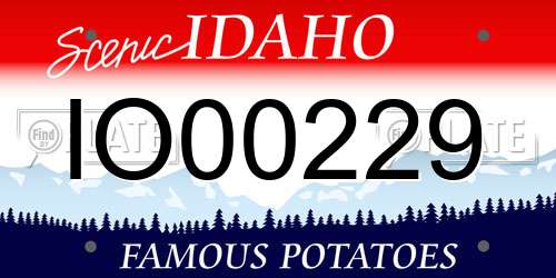 IO00229 Idaho License Plate