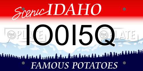 IO0I5Q Idaho License Plate