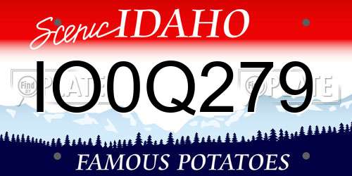IO0Q279 Idaho License Plate