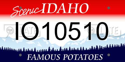 IO10510 Idaho License Plate