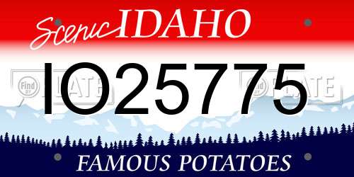 IO25775 Idaho License Plate
