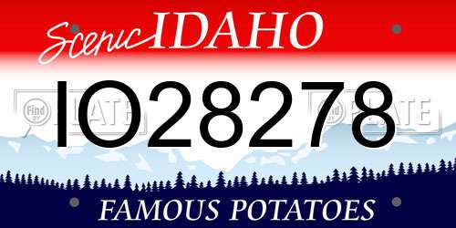 IO28278 Idaho License Plate