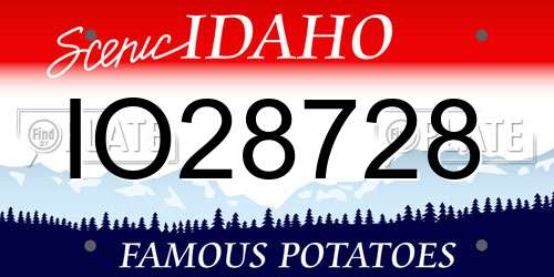 IO28728 Idaho License Plate