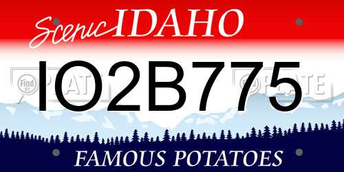 IO2B775 Idaho License Plate
