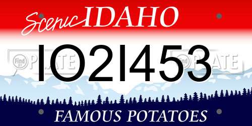 IO2I453 Idaho License Plate