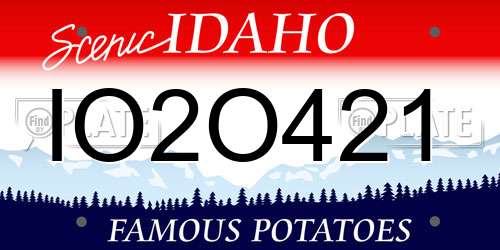 IO2O421 Idaho License Plate