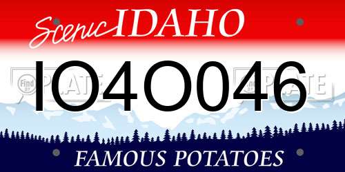 IO4O046 Idaho License Plate