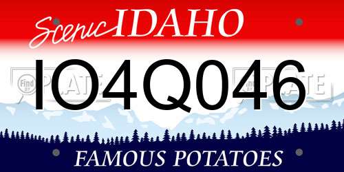 IO4Q046 Idaho License Plate