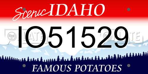 IO51529 Idaho License Plate
