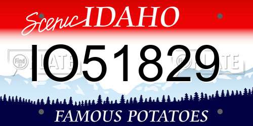 IO51829 Idaho License Plate