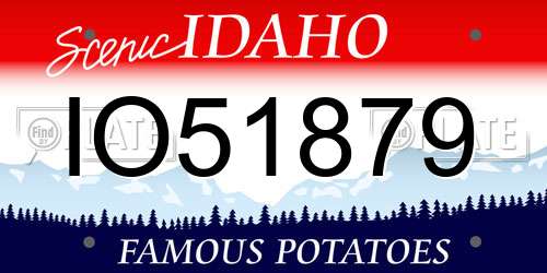 IO51879 Idaho License Plate