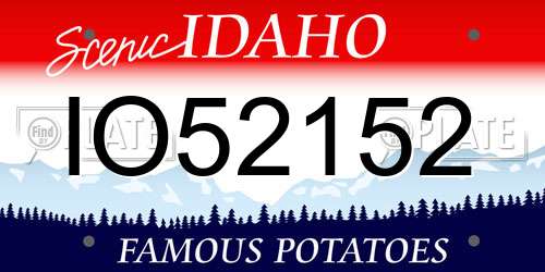 IO52152 Idaho License Plate