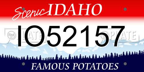 IO52157 Idaho License Plate