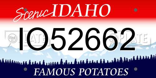 IO52662 Idaho License Plate