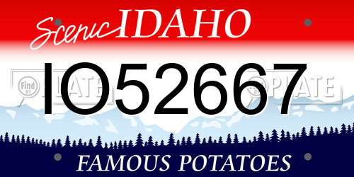IO52667 Idaho License Plate