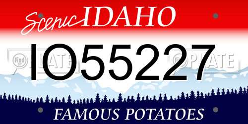 IO55227 Idaho License Plate
