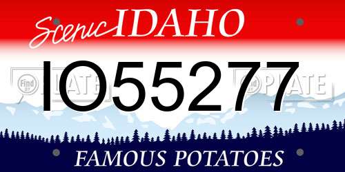 IO55277 Idaho License Plate
