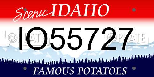 IO55727 Idaho License Plate