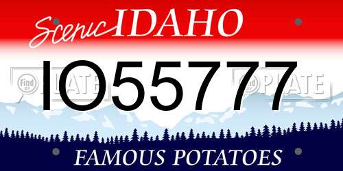 IO55777 Idaho License Plate