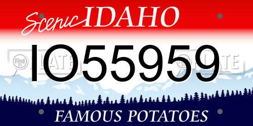 IO55959 Idaho License Plate