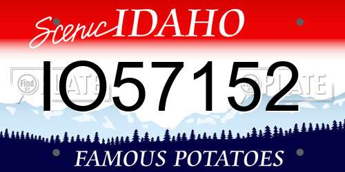 IO57152 Idaho License Plate