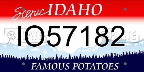 IO57182 Idaho License Plate