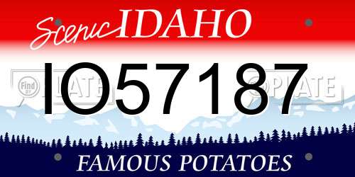 IO57187 Idaho License Plate